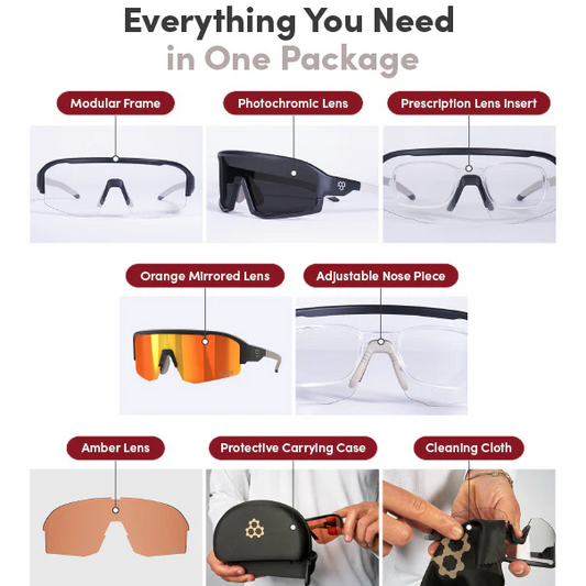 CRBN Pivot Pickleball Glasses Package