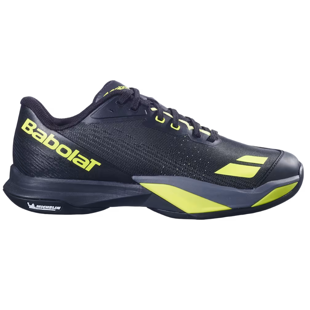 Babolat Jet Mach 4 Black Yellow Shoes