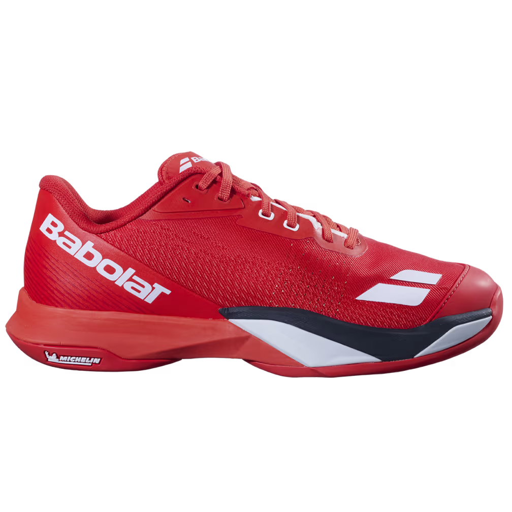 Babolat Jet Mach 4 Cherry Tomato White Shoes