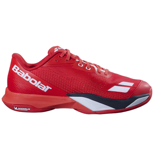 Babolat Jet Mach 4 Cherry Tomato White Shoes