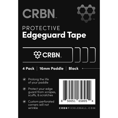 CRBN Pickleball Protective Edge Guard Tape 4 Pack Black Back