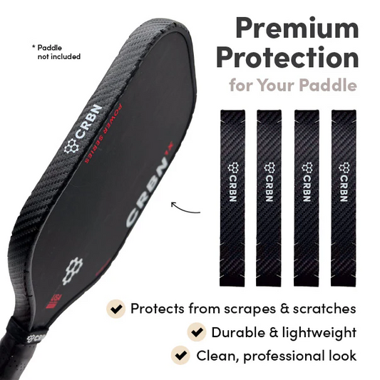 CRBN Pickleball Protective Edge Guard Tape 4 Pack Black Premium Protection