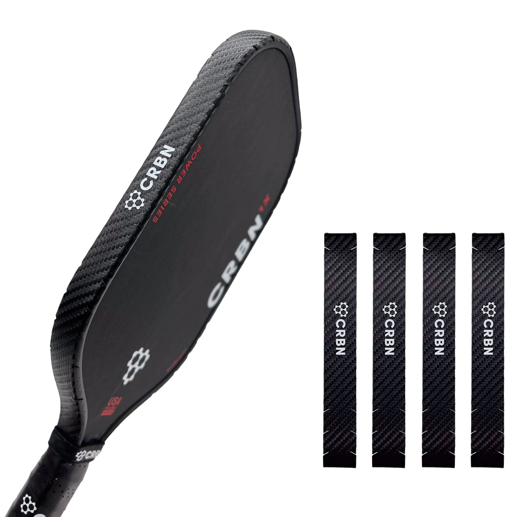 CRBN Pickleball Protective Edge Guard Tape 4 Pack Black
