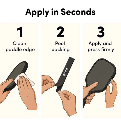 CRBN Pickleball Protective Edge Guard Tape 4 Pack Easy Application